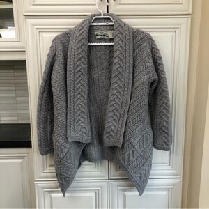 Aran Crafts Merino wool cable cottagecore women’s cardigan sweater - S